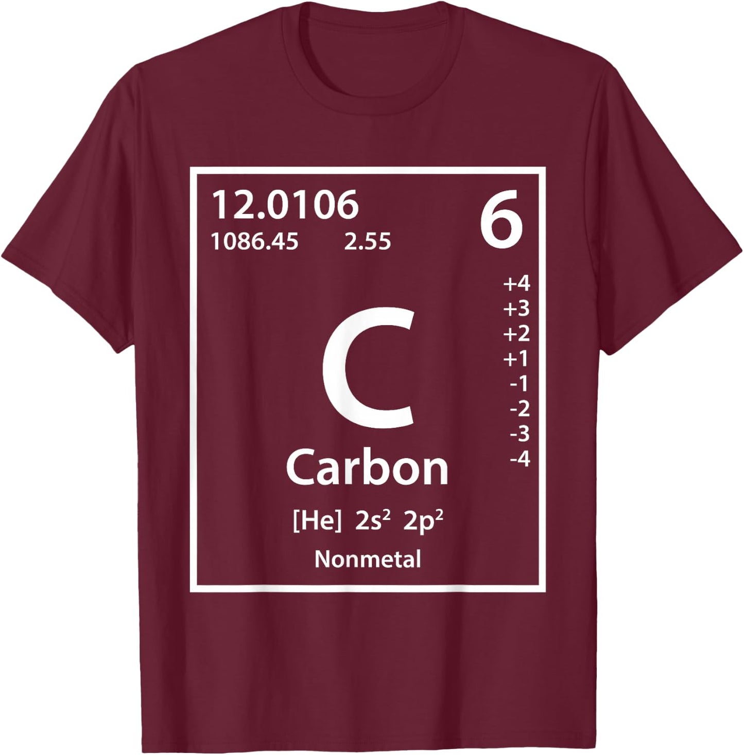 Carbon Element (white) T-Shirt - T-Shirt | Maroon