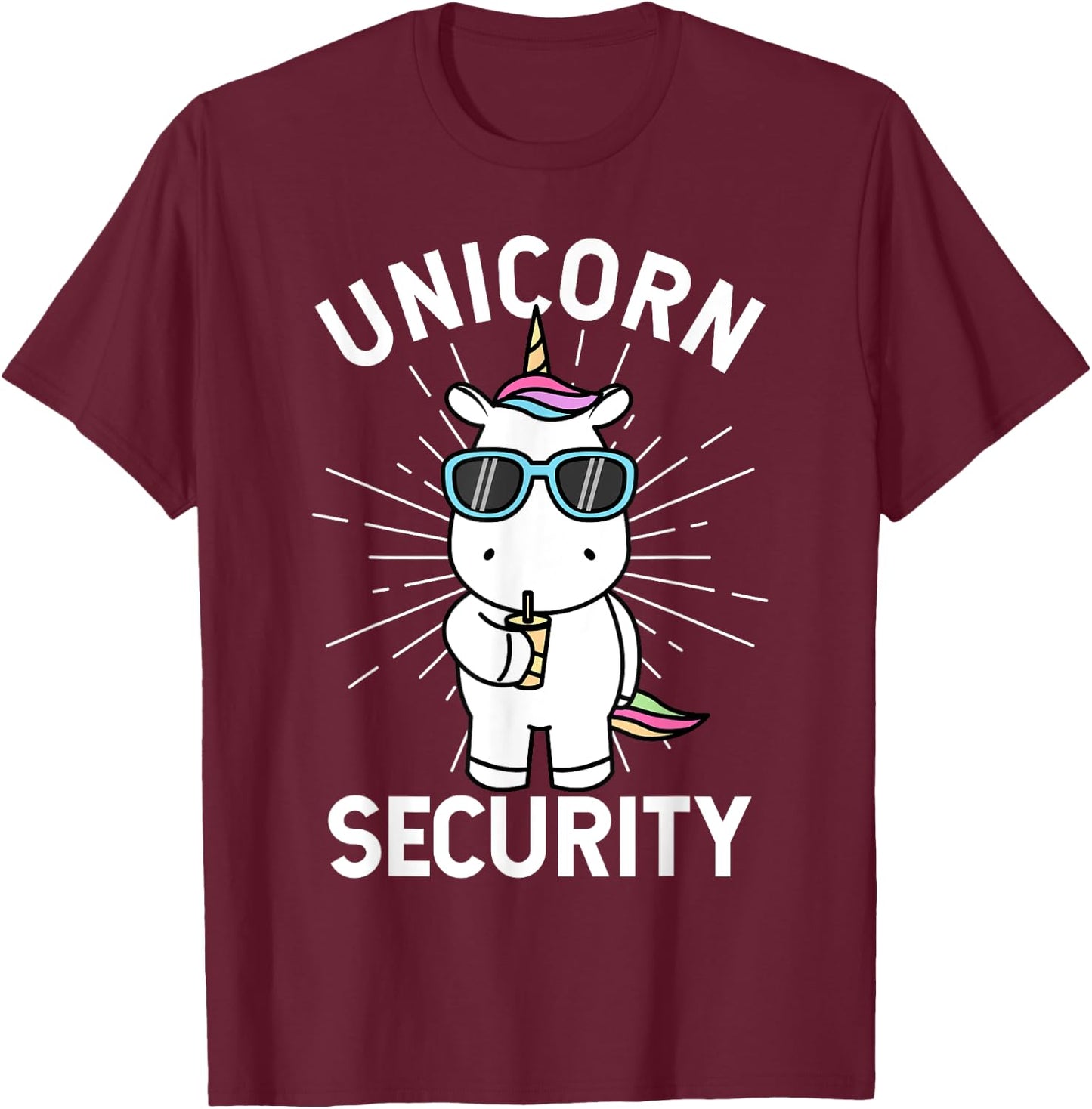 Unicorn Security T-Shirt - T-Shirt | Maroon
