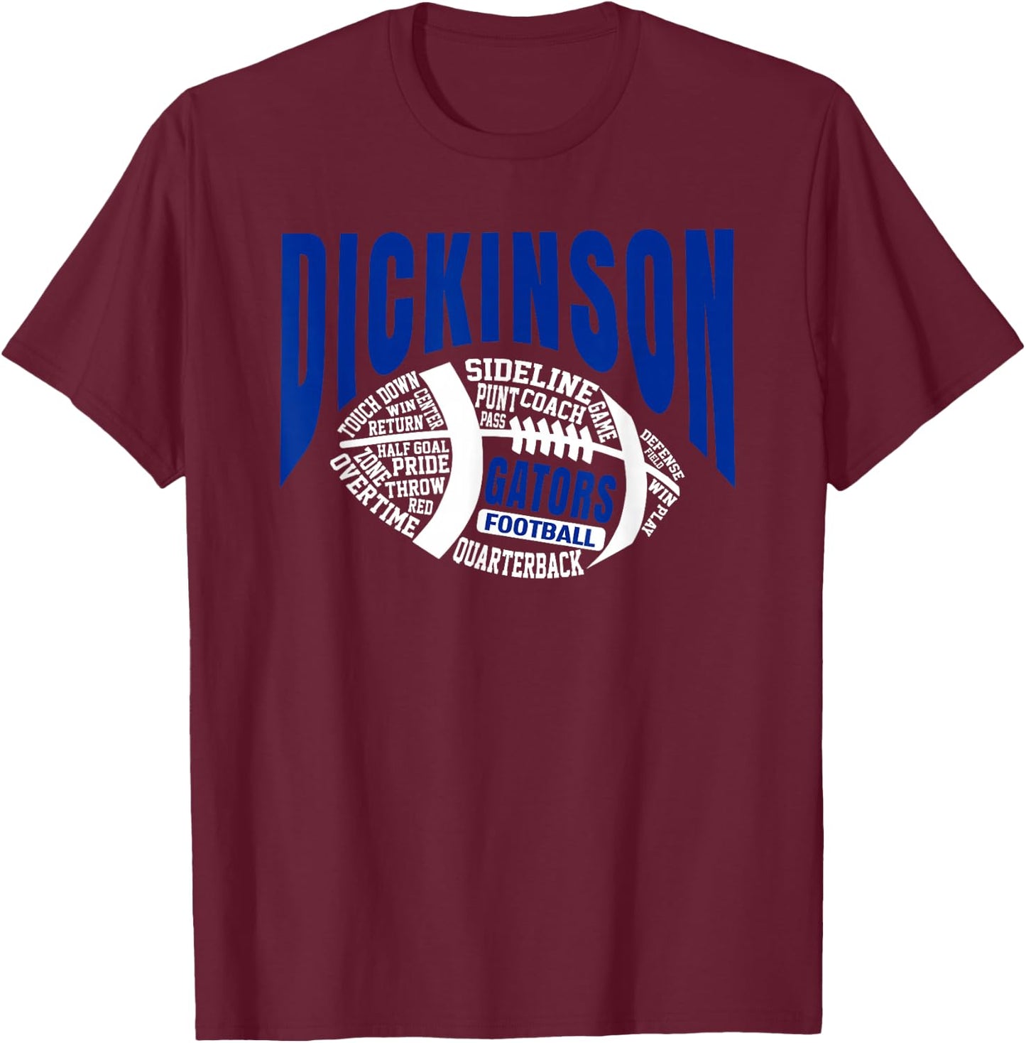 Dickinson High School - Dickinson Gators T-Shirt - T-Shirt | Maroon