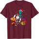 Alien Astronaut Christmas Tree Pajama Funny Space UFO X-Mas T-Shirt - T-Shirt | Maroon