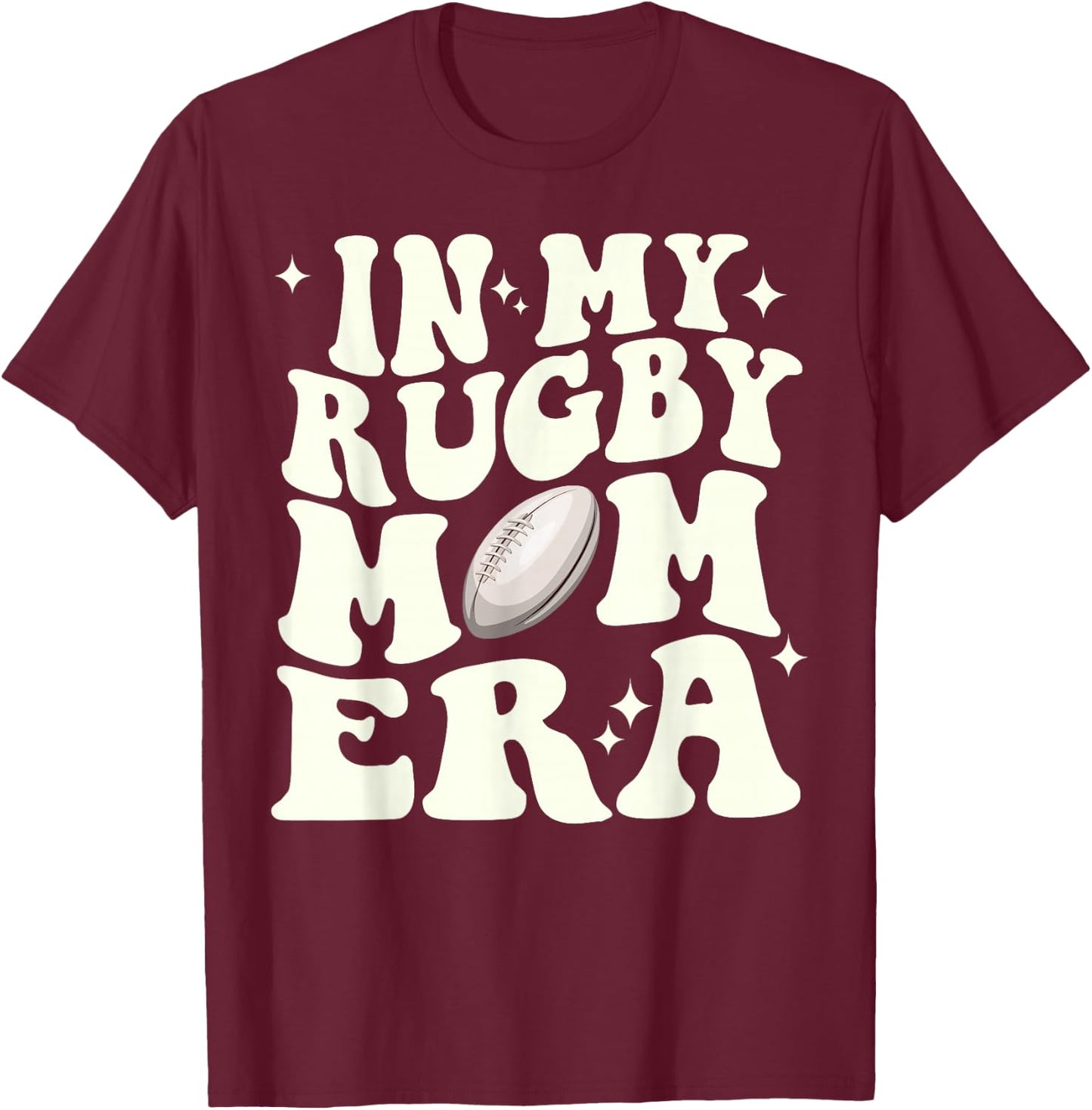 In my rugby mom era T-Shirt - T-Shirt | Maroon