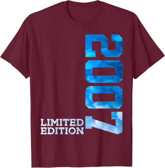 19 Years 19th Birthday Limited Edition 2007 T-Shirt - T-Shirt | Maroon