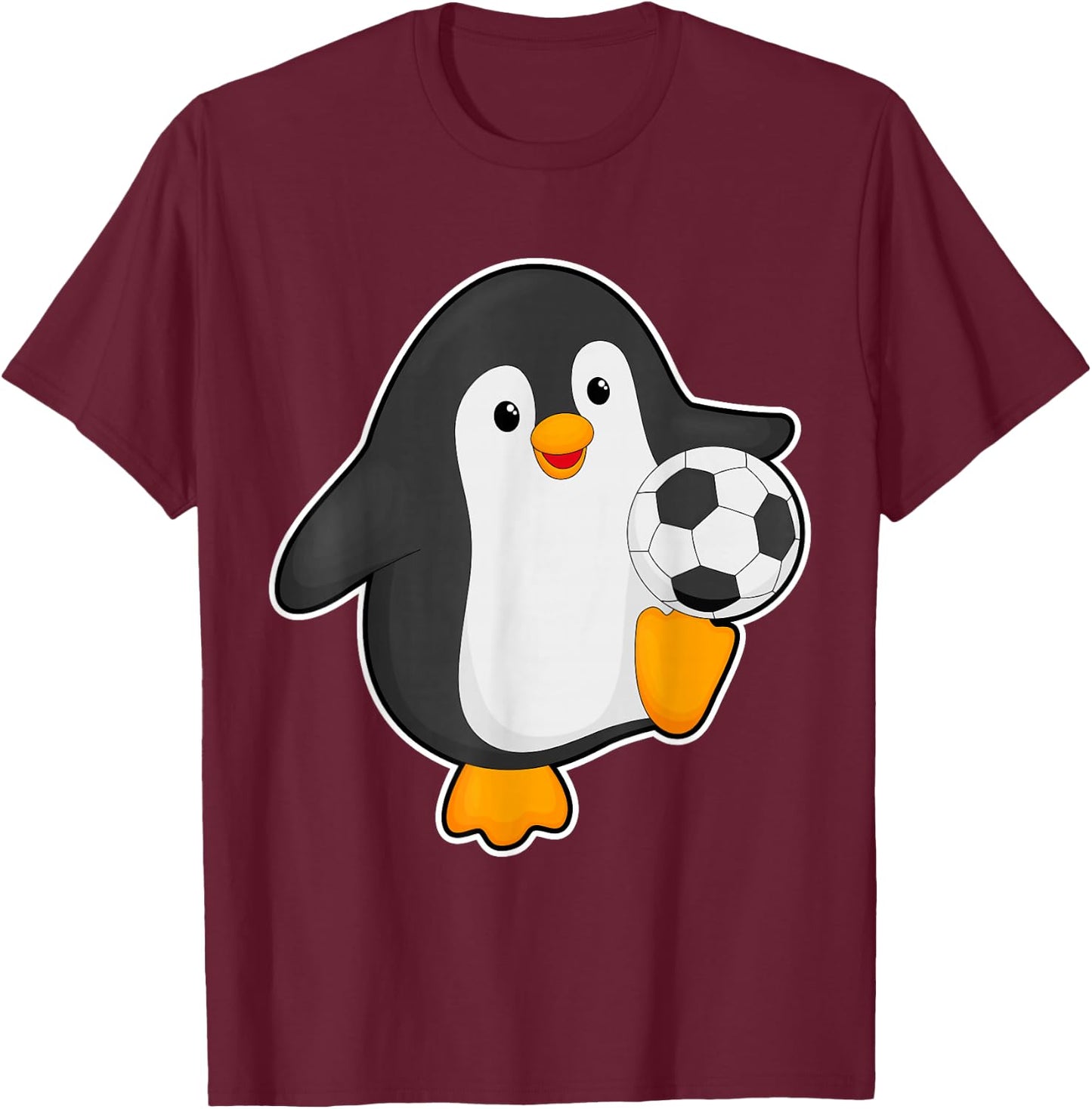 Penguin Soccer player Soccer Sports T-Shirt - T-Shirt | Maroon