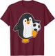 Penguin Soccer player Soccer Sports T-Shirt - T-Shirt | Maroon