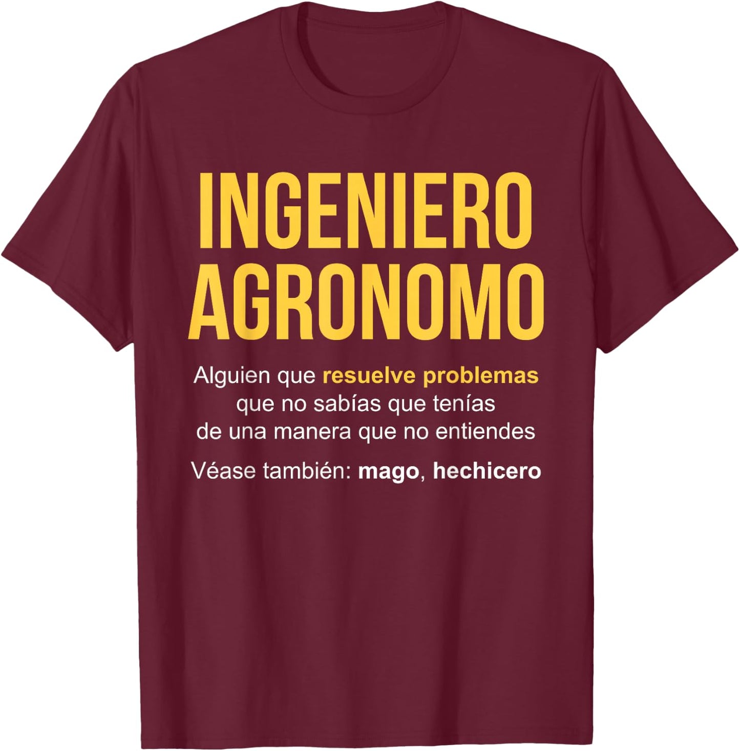 Engineer Agronome Definition | Agronom Engineer Gift T-Shirt - T-Shirt | Maroon