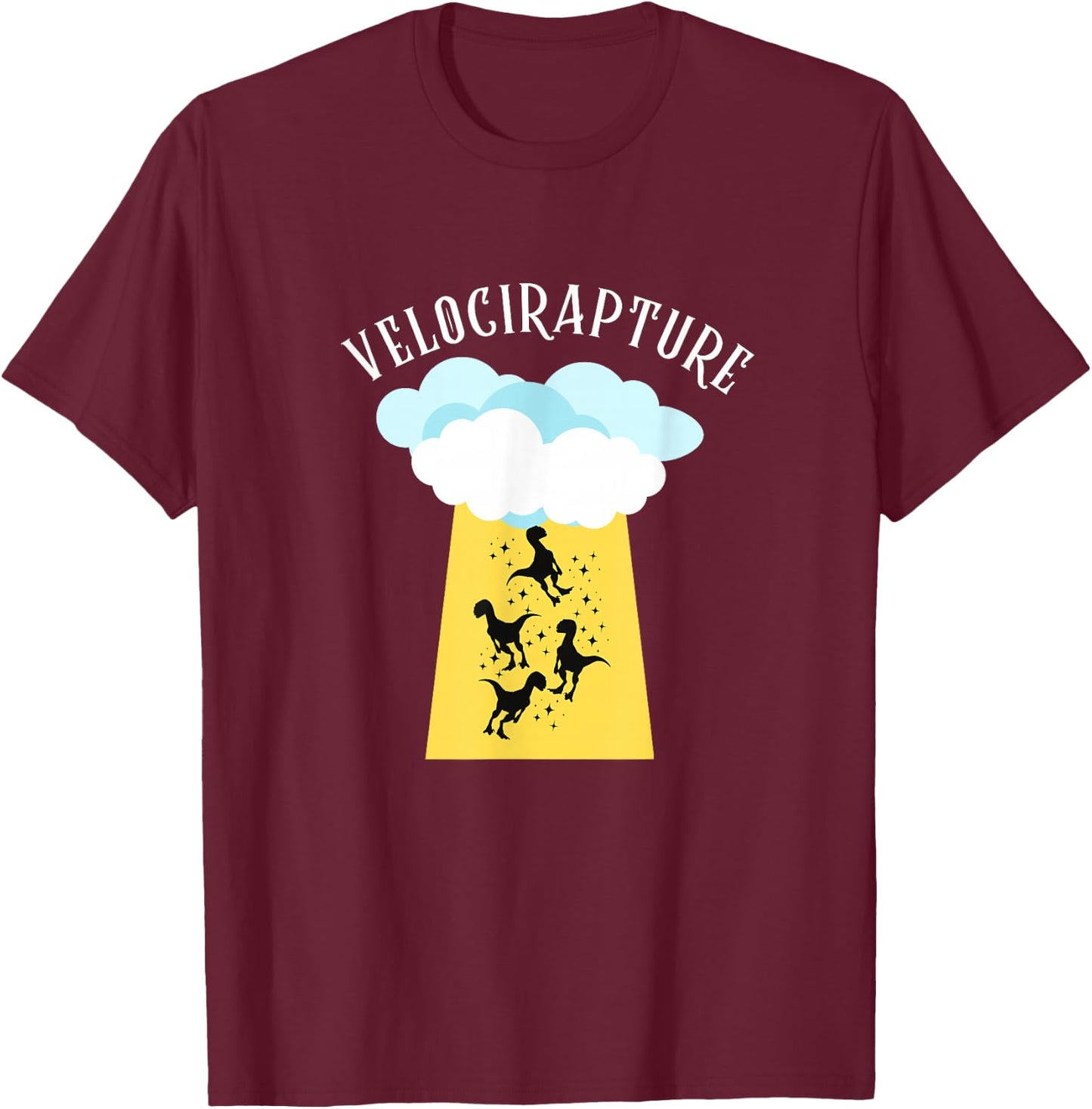 Velocirapture - Funny Dinosaur Raptor Joke T-Shirt - T-Shirt | Maroon