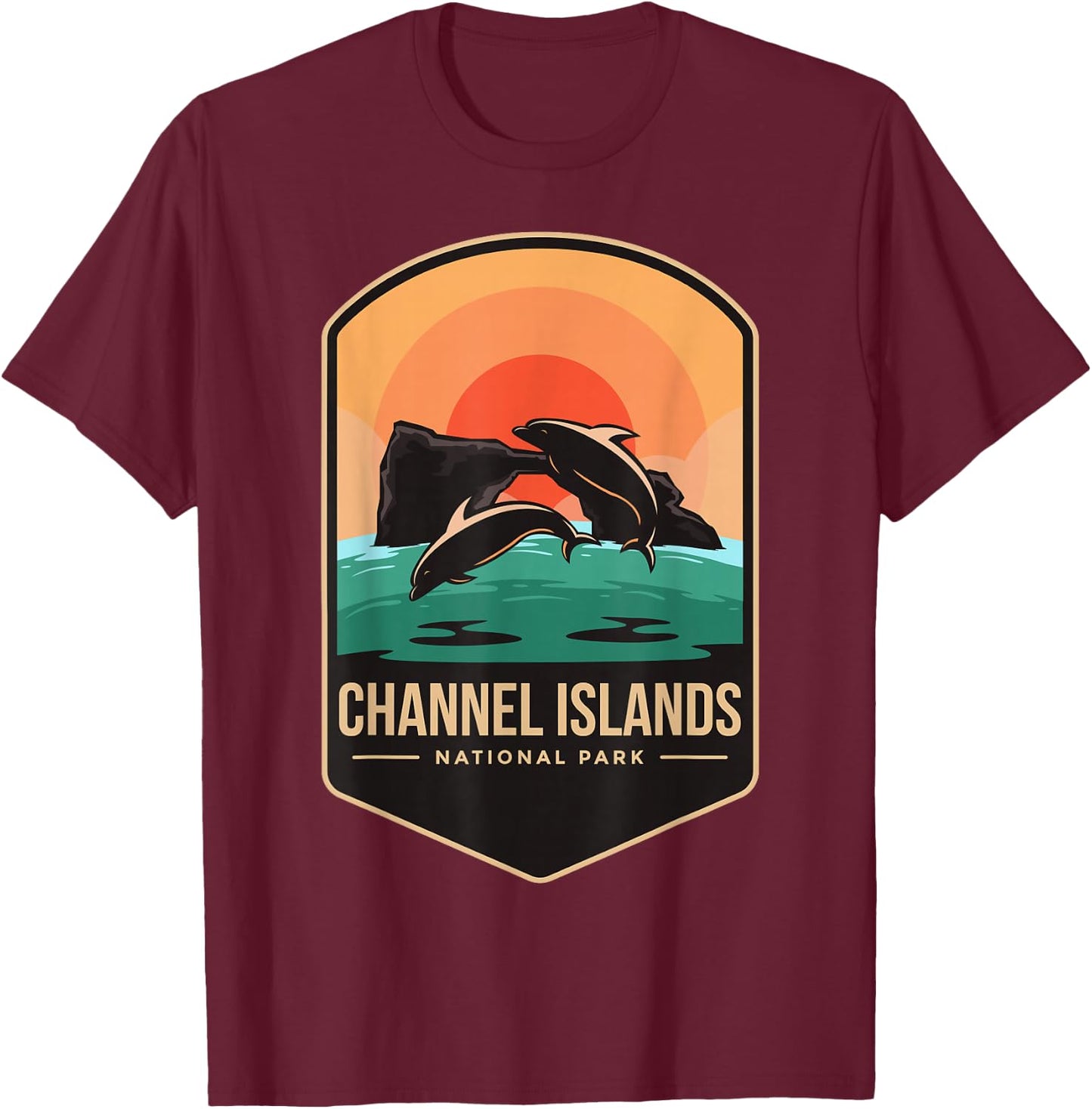 Channel Islands National Park 1980 California T-Shirt - T-Shirt | Maroon