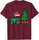Farm Christmas Tractor Tree Xmas Truck Boys Kids Toddler T-Shirt - T-Shirt | Maroon