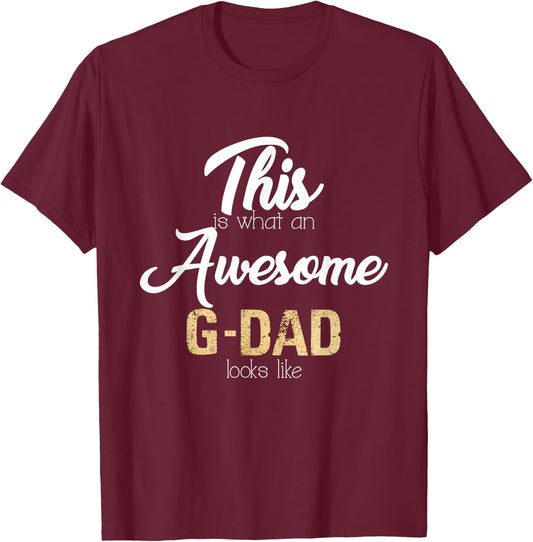 Awesome G-Dad Special Grandpa T-Shirt - T-Shirt | Maroon