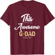 Awesome G-Dad Special Grandpa T-Shirt - T-Shirt | Maroon