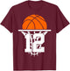 12 Years Basketball 12th Birthday T-Shirt - T-Shirt | Maroon