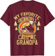 My Favorite Snowmobile Buddies Call Me Grandpa Retro Winter T-Shirt - T-Shirt | Maroon