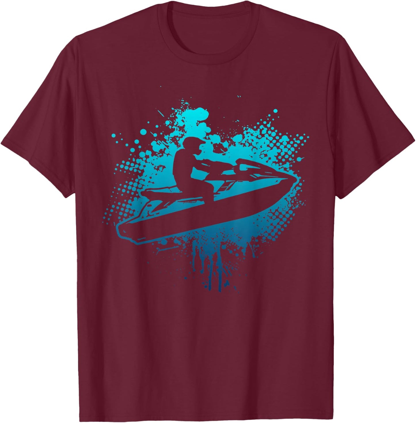 Jet Ski Water Sports Lake Jet Skiing T-Shirt - T-Shirt | Maroon