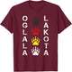 Oglala Lakota Sioux Native American Mountain Warrior T-Shirt - T-Shirt | Maroon