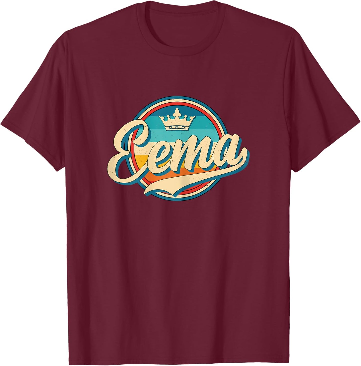 Eema Retro Name Funny Vintage Style Mother Mama T-Shirt - T-Shirt | Maroon