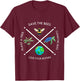 Earth Day Save the Bees Plant More Trees Clean the Seas T-Shirt - T-Shirt | Maroon