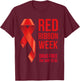 We Wear Red Red Ribbon Week Awareness October Drug Free T-Shirt - T-Shirt | Maroon