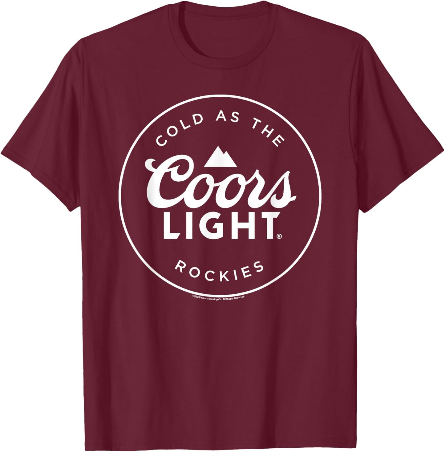 Coors Light - Coors Logo Badge T-Shirt - T-Shirt | Maroon