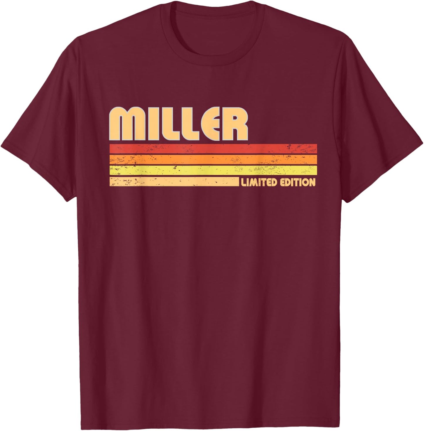 MILLER Funny Personalized Title Profession Birthday Idea T-Shirt - T-Shirt | Maroon