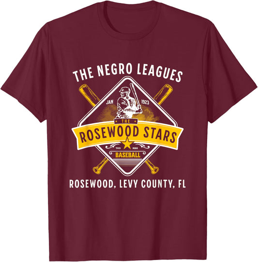 1923 Rosewood Stars Negro League Historical Legacy T-Shirt - T-Shirt | Maroon