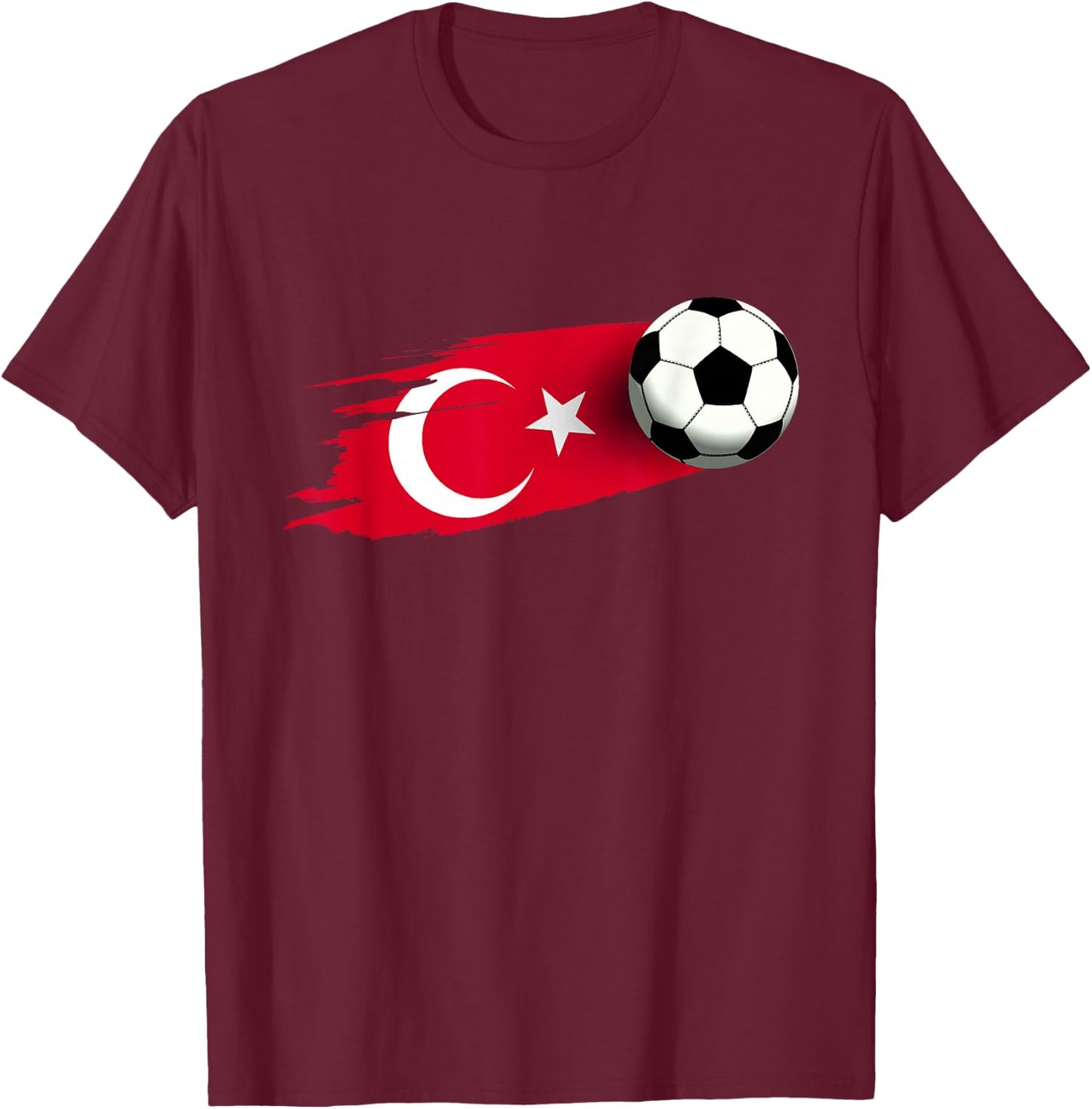 Turkey Flag Jersey Turkish Soccer Team Turkish T-Shirt - T-Shirt | Maroon