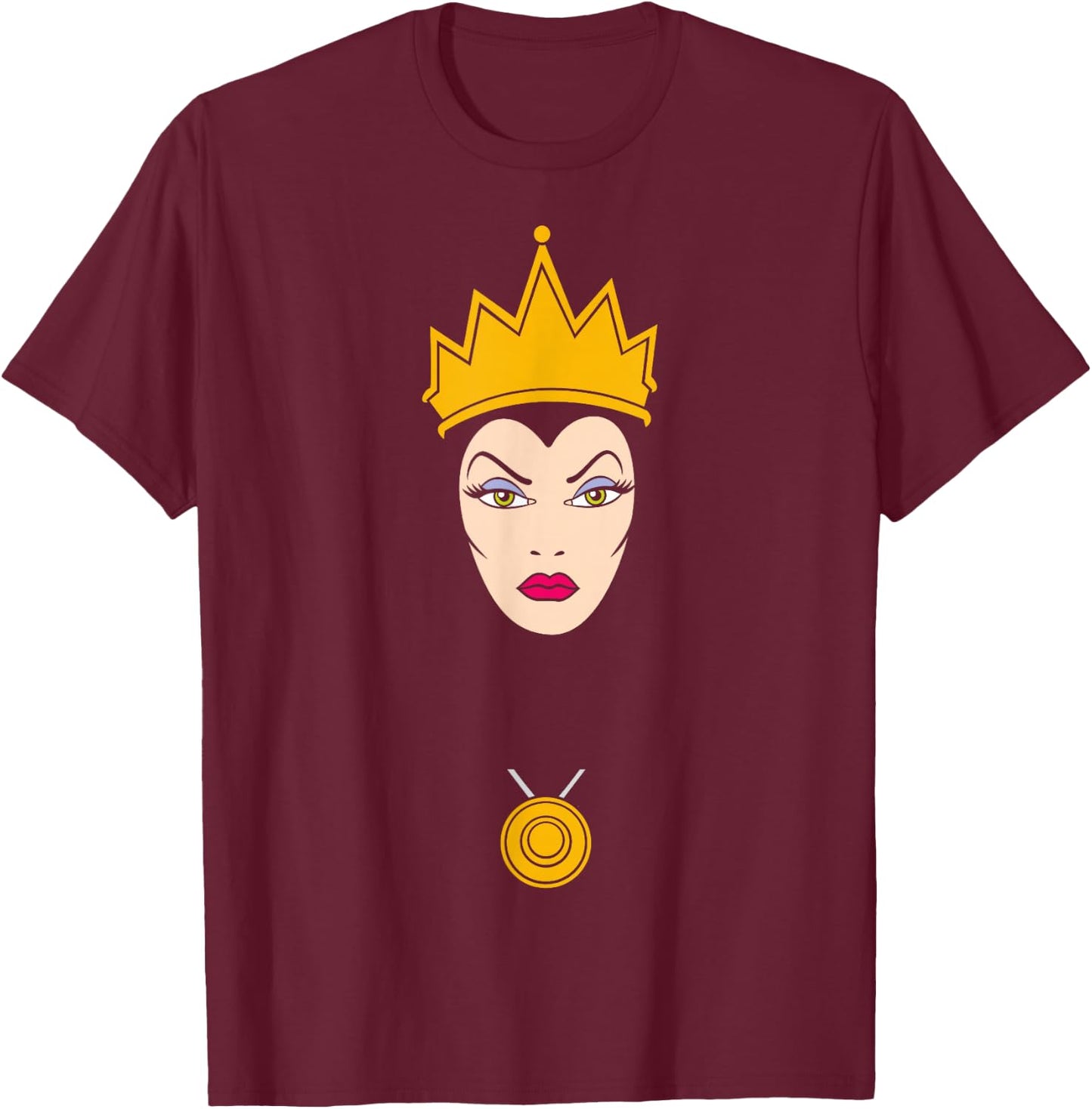 Disney Villains Evil Queen Big Face T-Shirt - T-Shirt | Maroon
