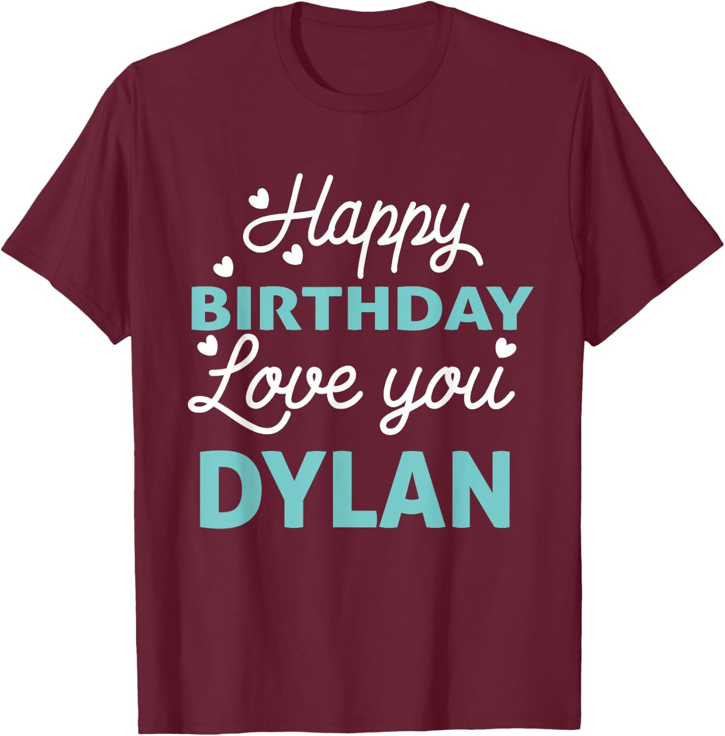 Happy Birthday Party for Birthday King Dylan Birthday Boy Men - Black, Small, Short Sleeve, , Regular Fit, Cotton, -Adults, Kids T-Shirt - T-Shirt | Maroon