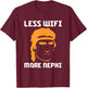 Mormon LDS Missionary Less Wifi More Nephi Latter-Day T-Shirt - T-Shirt | Maroon