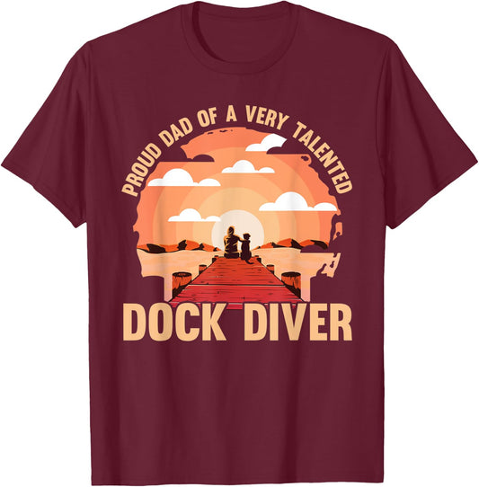 Dock diving Dog Dad Dock diver T-Shirt - T-Shirt | Maroon