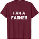 I Am A Farmer Halloween I'm Simple Costume Easy T-Shirt - T-Shirt | Maroon