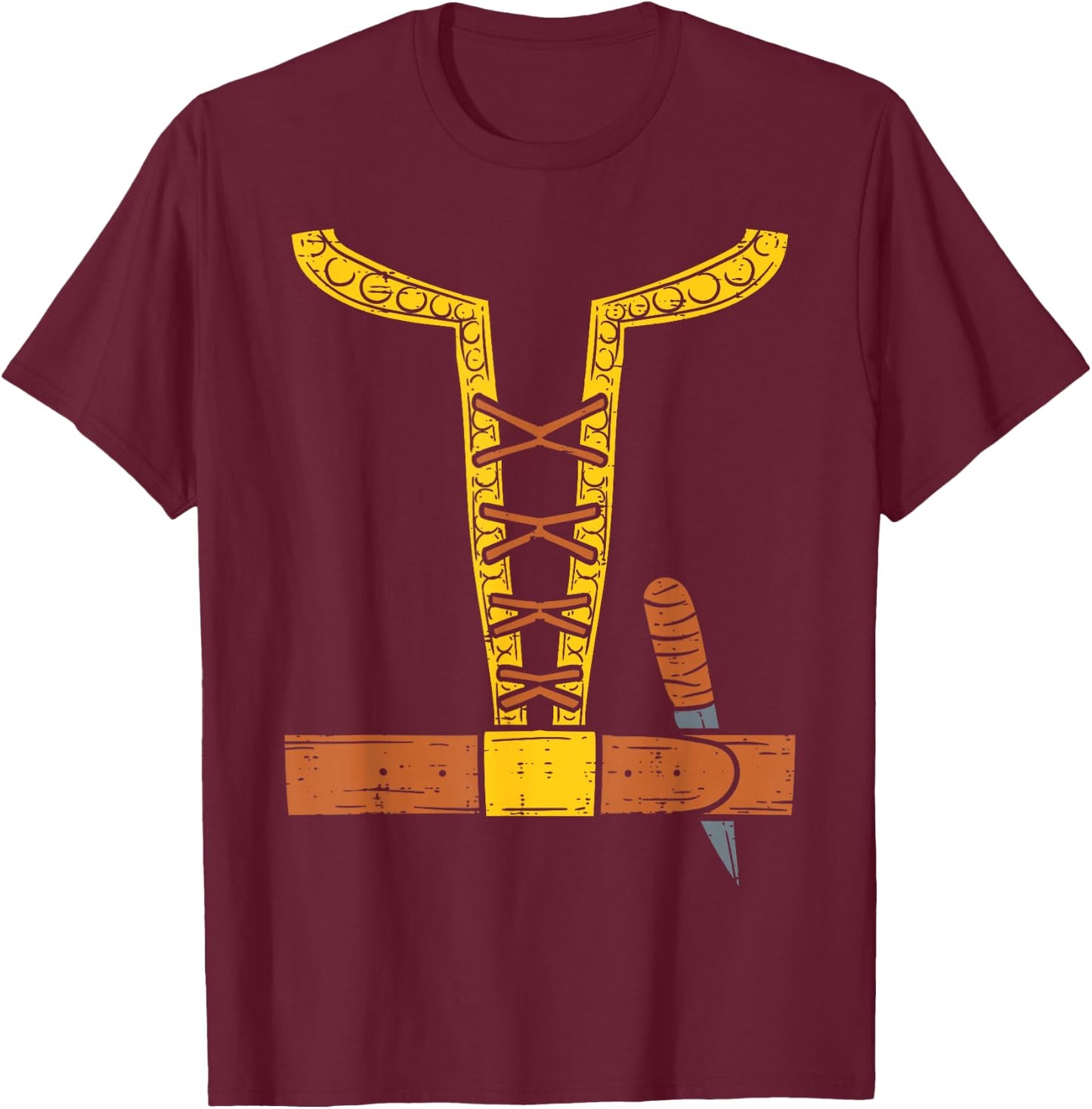 Viking Costume Easy Lazy Dane North Halloween Boys Men T-Shirt - T-Shirt | Maroon