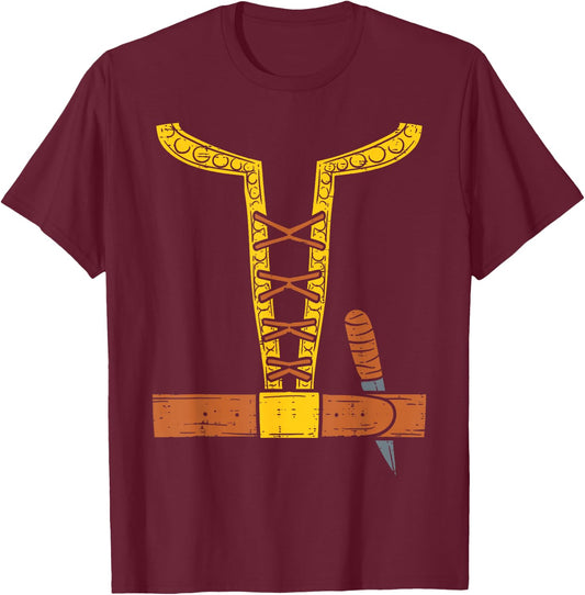Viking Costume Easy Lazy Dane North Halloween Boys Men T-Shirt - T-Shirt | Maroon