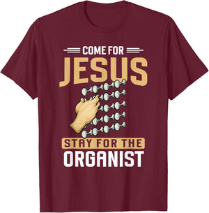 Pipe Organ Instrument Player Church Organist T-Shirt - T-Shirt | Maroon
