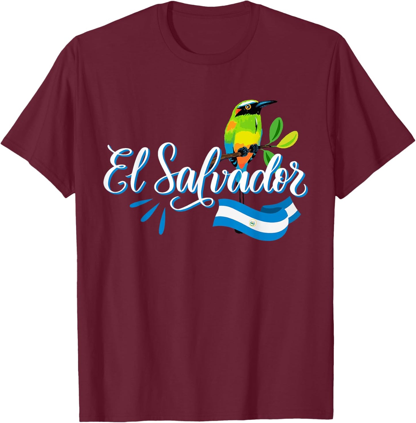 Vos Solo Sos Paja Salvadoran Slang El Salvador Flag Torogoz T-Shirt - T-Shirt | Maroon