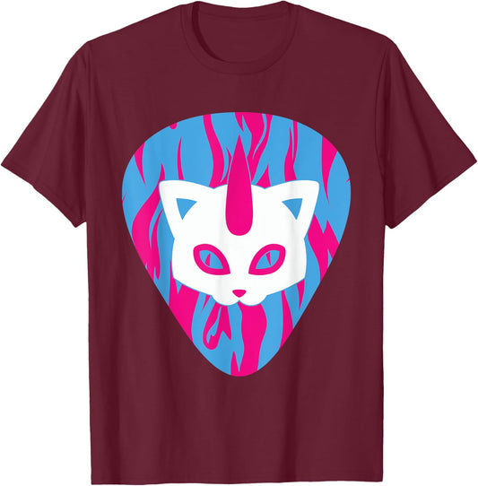 Miraculous Ladybug Glam Rock Kitty Section Guitar Pick T-Shirt - T-Shirt | Maroon