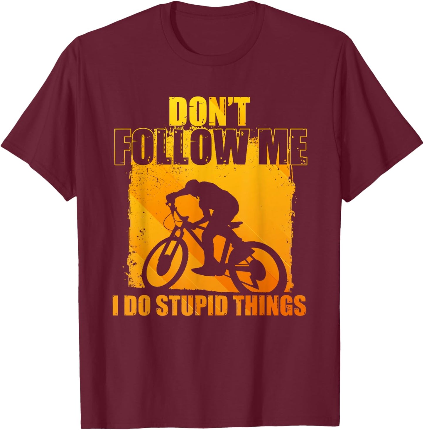 Funny Mountain Biking Art Women Cycling Downhill MTB T-Shirt - T-Shirt | Maroon