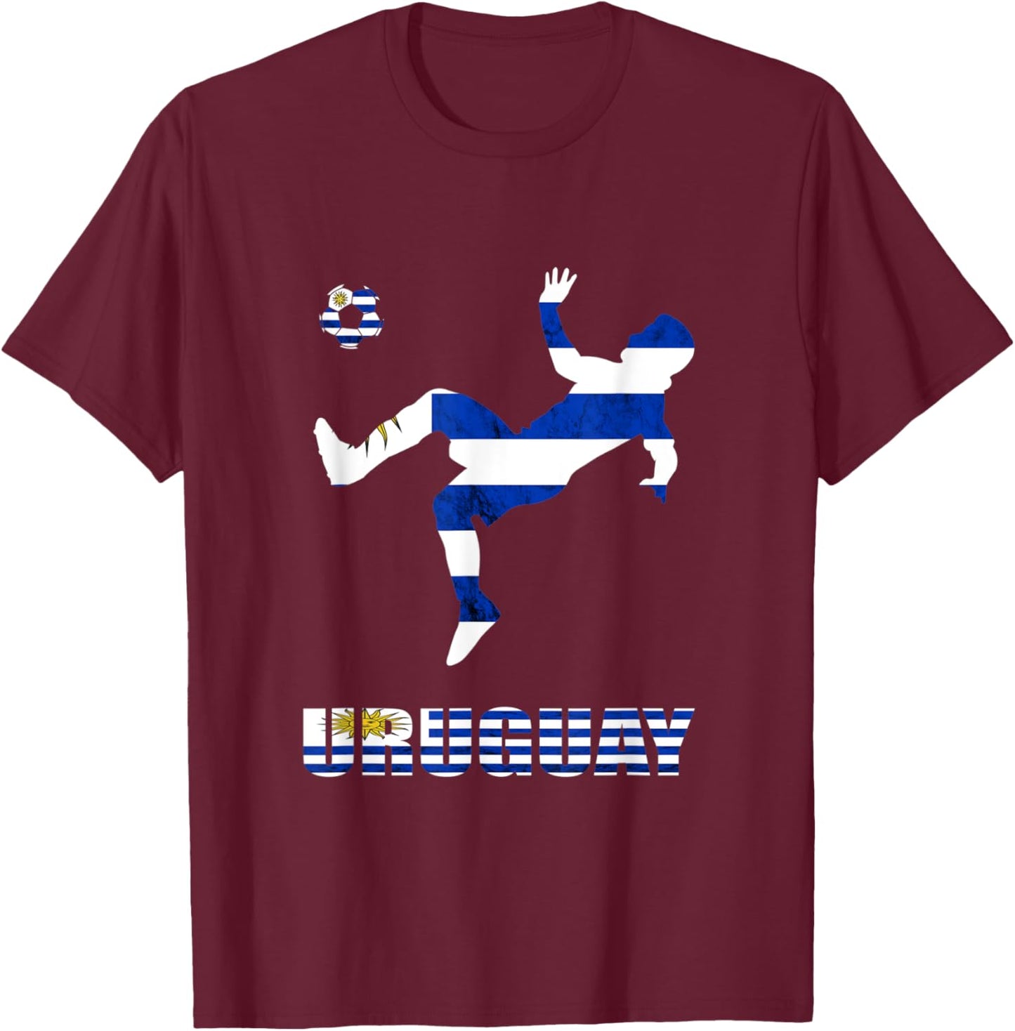 Uruguayan Pride Uruguay Flag Uruguay Soccer Player Uruguay T-Shirt - T-Shirt | Maroon