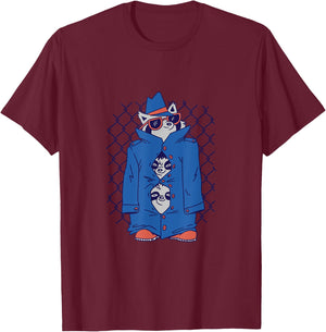 Raccoons in Trench Coats Cute and Funn for Raccoon Lovers T-Shirt - T-Shirt | Maroon