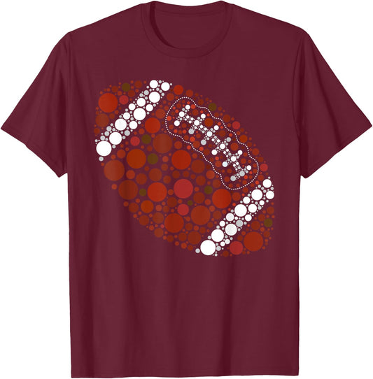 International Dot Day Football sports boys girls teacher T-Shirt - T-Shirt | Maroon