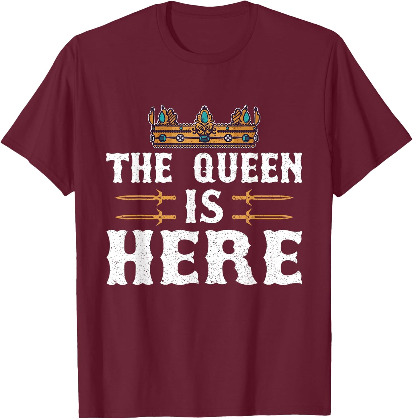 Ren Fair - The Queen Is Here T-Shirt - T-Shirt | Maroon