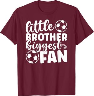 Little Brother Soccer Brother Of A Soccer Player Soccer Bro T-Shirt - T-Shirt | Maroon