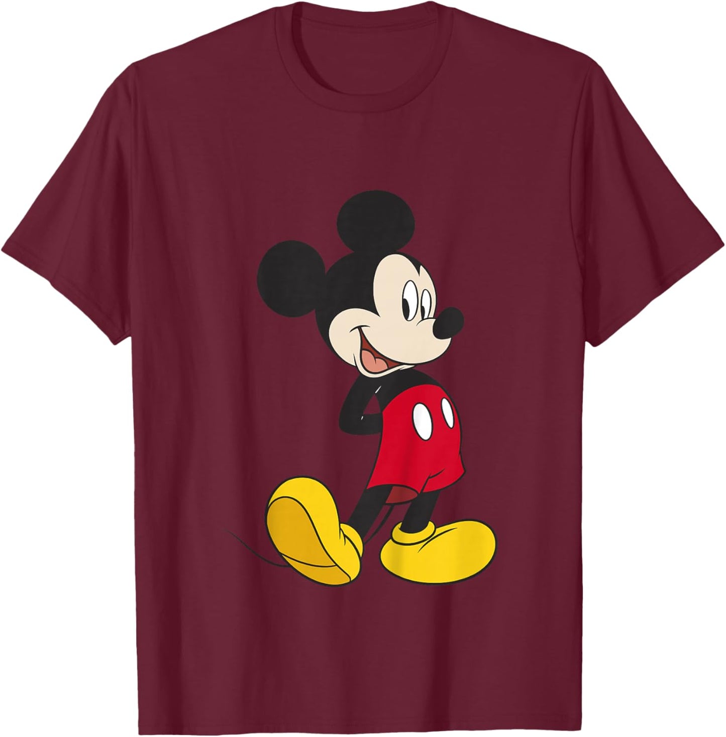 Kids Disney Mickey and Friends Mickey Mouse Classic Pose Youth T-Shirt - T-Shirt | Maroon