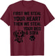Labrador Steal Your Heart Steal Your Bed and Sofa socks food T-Shirt - T-Shirt | Maroon