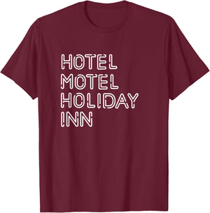 Hotel Motel Vintage Holiday T-Shirt - T-Shirt | Maroon
