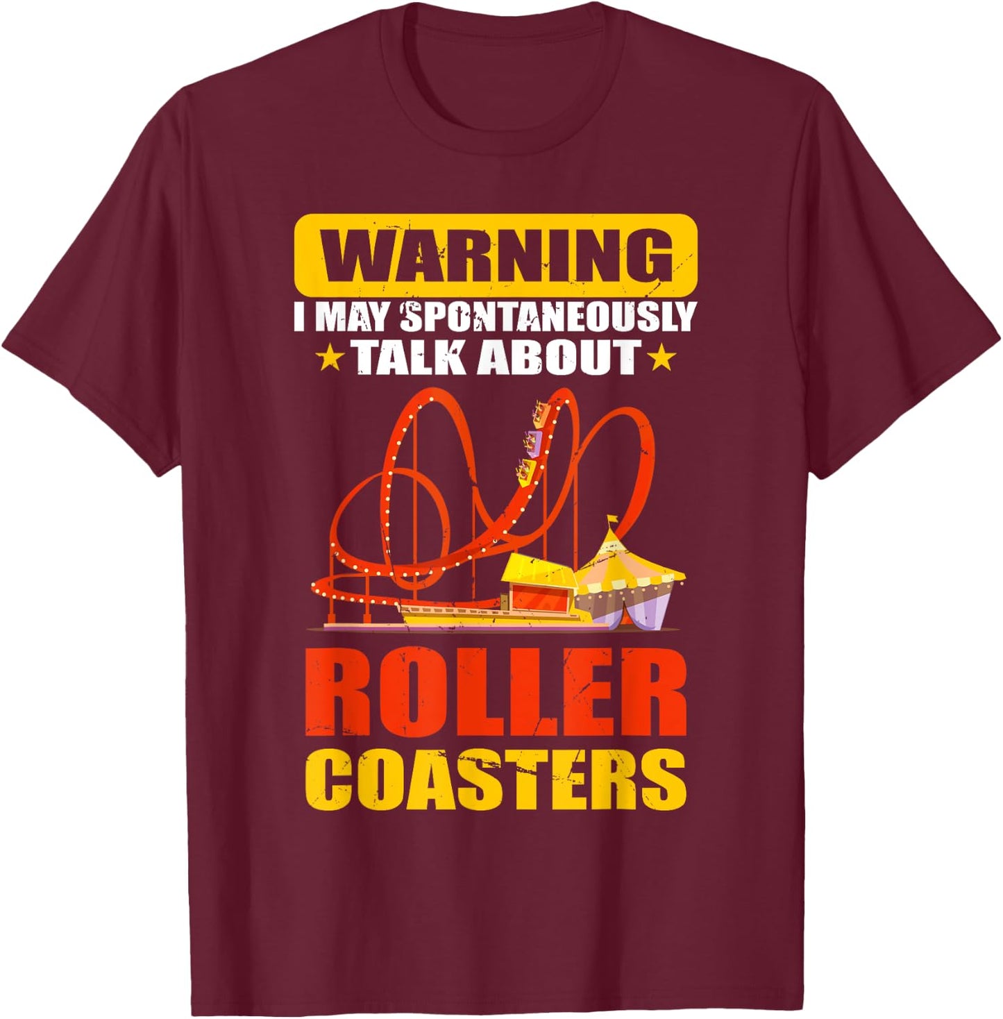 Roller Coaster Designs | Roller Coaster Loving Peoples T-Shirt - T-Shirt | Maroon