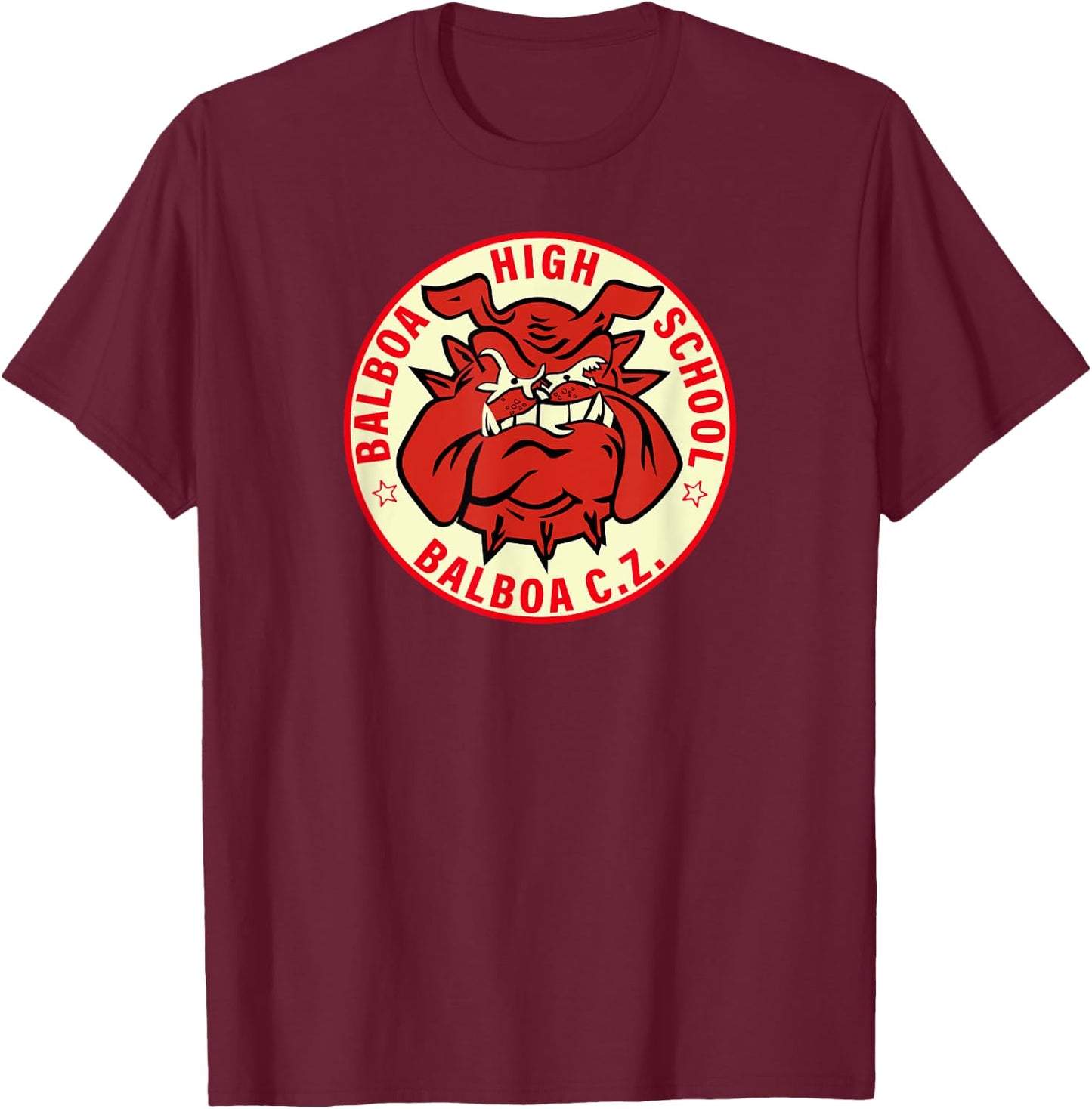 Balboa High School former Panama Canal Zone Bulldog Mascot Women T-Shirt - T-Shirt | Maroon