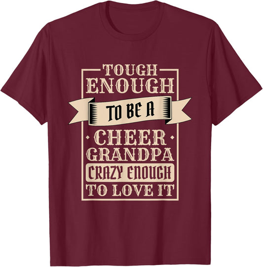 Cheer Grandpa Design for Cheerleader Cheerleading Granddad T-Shirt - T-Shirt | Maroon