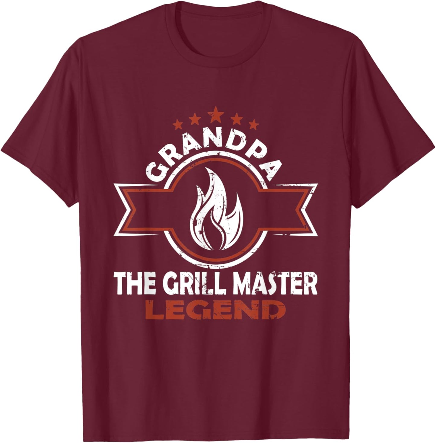 Grandpa the Grillmaster Legend T-Shirt - T-Shirt | Maroon