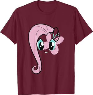 Kids My Little Pony: Friendship is Magic Fluttershy Big Face T-Shirt - T-Shirt | Maroon