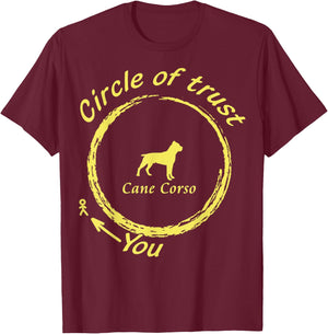 Cane Corso | Cane Corso Circle of Trust T-Shirt - T-Shirt | Maroon